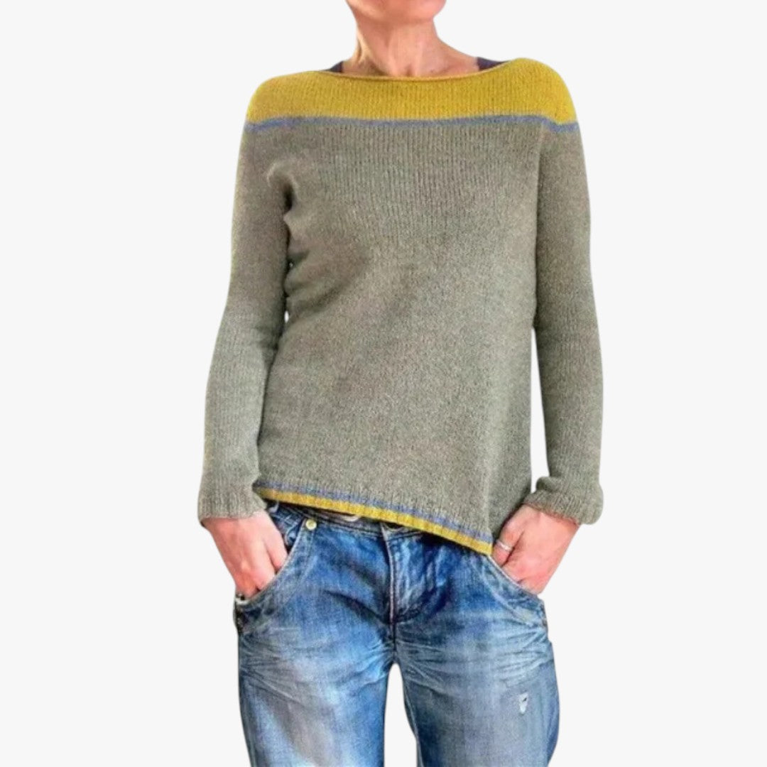 Damen warmer Norweger Winterpullover | Lockere Passform