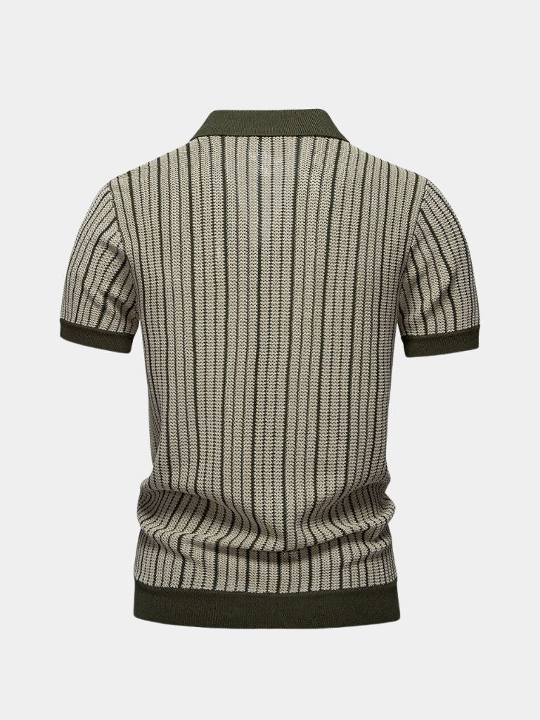 Herren Gestreiftes Strick-Polo-Shirt für stilbewusste | Hochwertig & Bequem