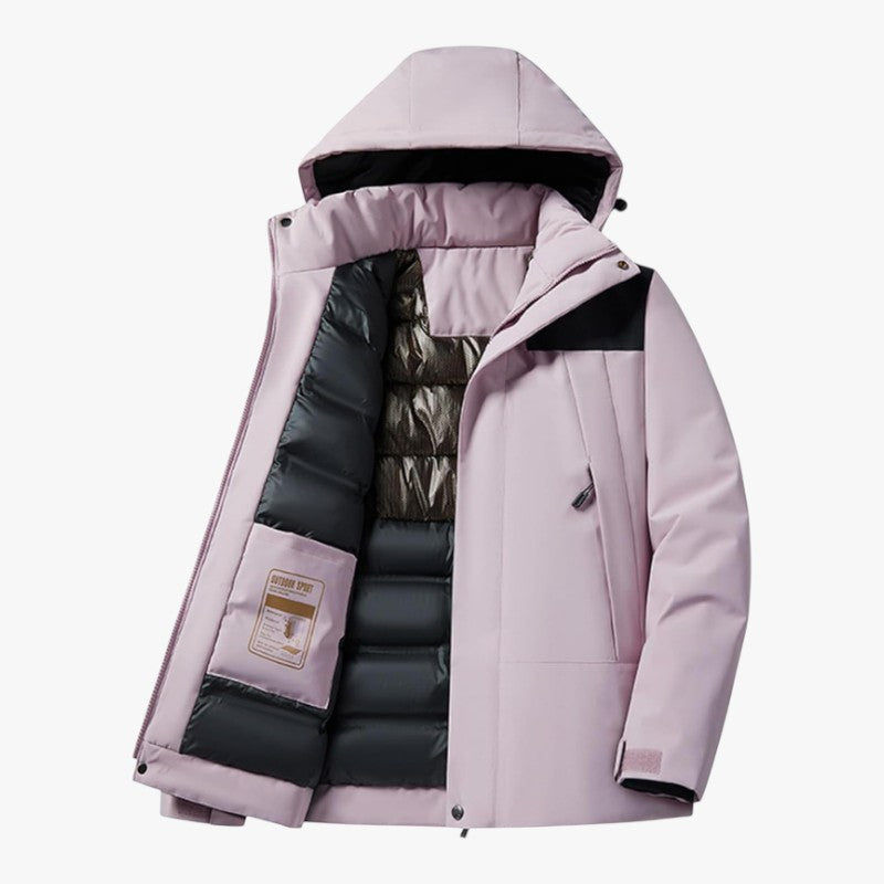 Unisex Skijacke mit Kapuze und Taschen | Reißverschluss