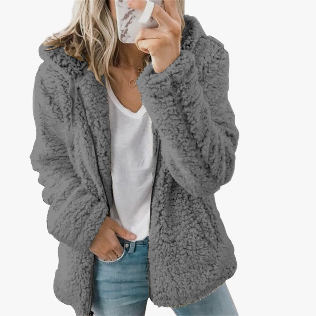 Damen Winter Teddy Fleecejacke | Lang