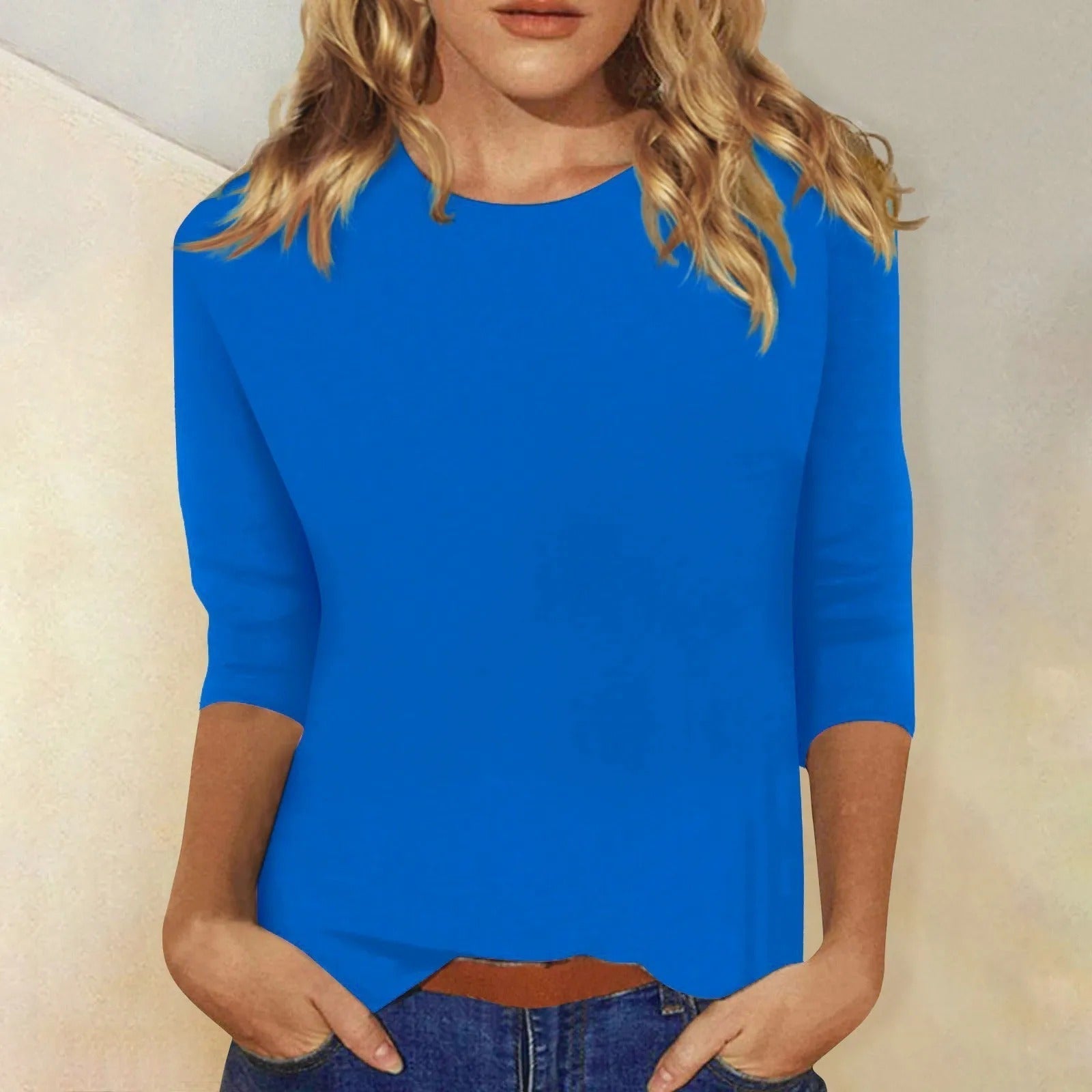 Damen Langarm Shirt mit Rundhals