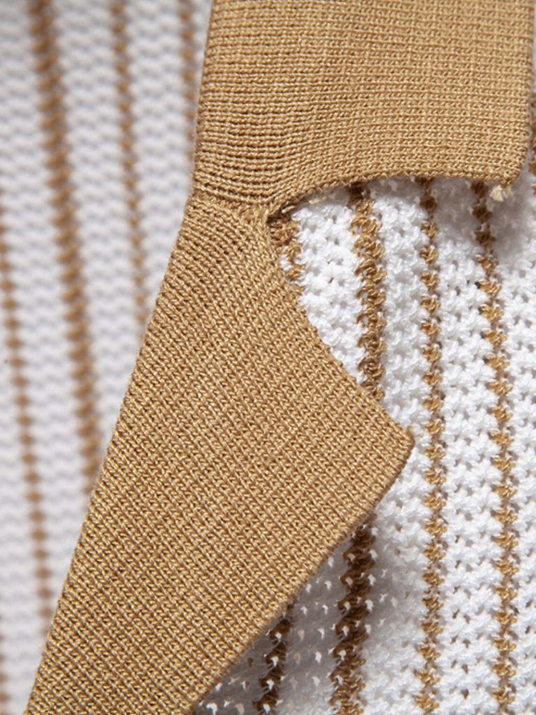 Herren Gestreiftes Strick-Polo-Shirt für stilbewusste | Hochwertig & Bequem