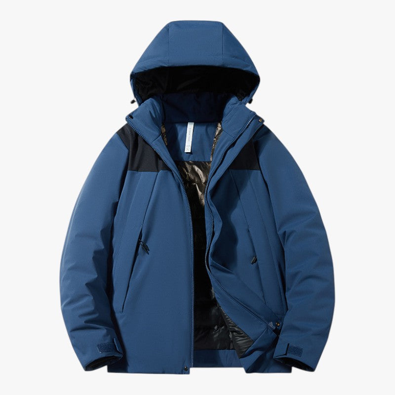 Unisex Skijacke mit Kapuze und Taschen | Reißverschluss