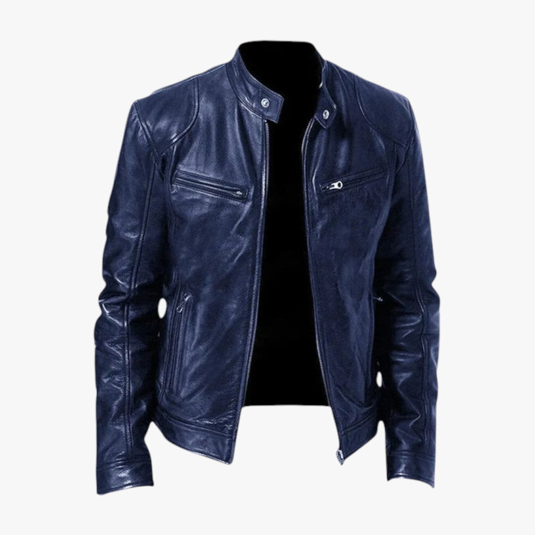 Herren Winter Motorradjacke mit Reißverschluss
