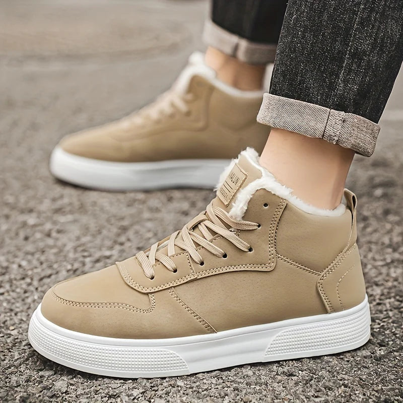 Hohe Herren Winterschuhe | mit Schnürung und Futter