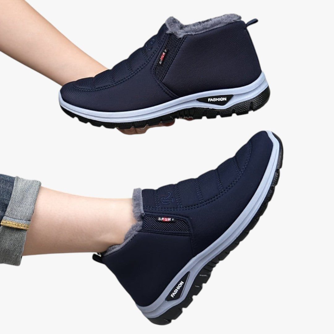 Herren Winterschuhe mit Futter und elastischen Seiteneinsätzen