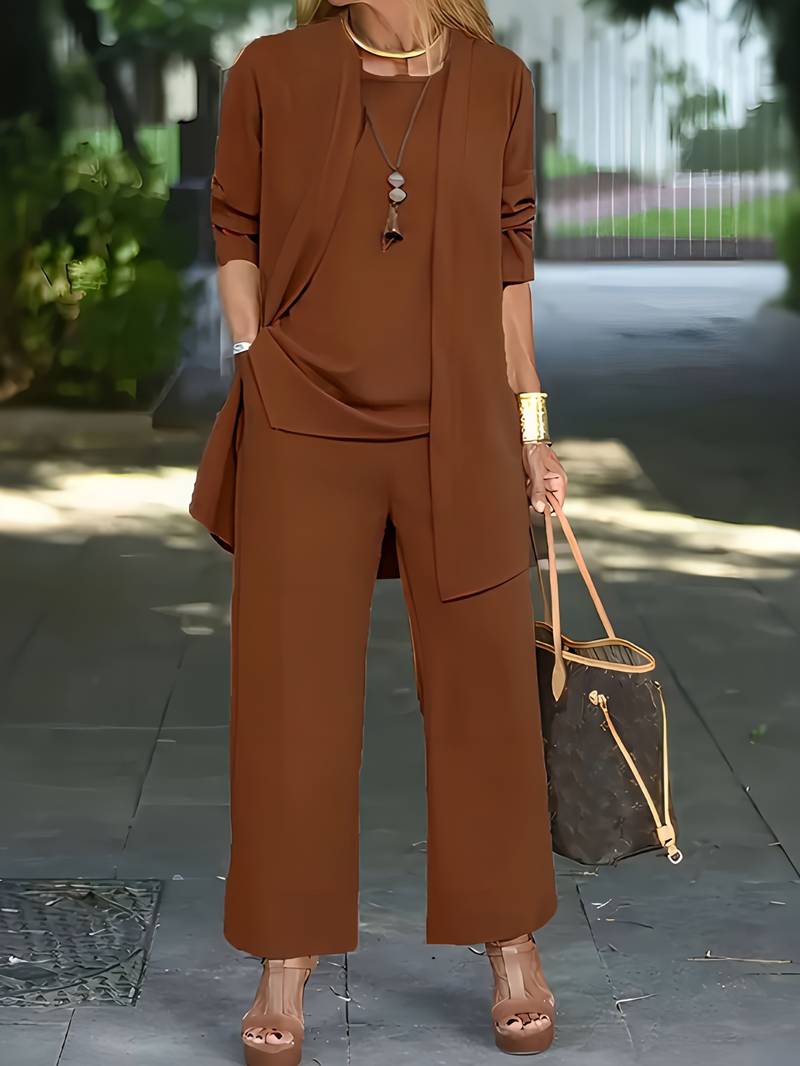 Elegantes Dreiteiliges Damen Set - Stilvoll und bequem