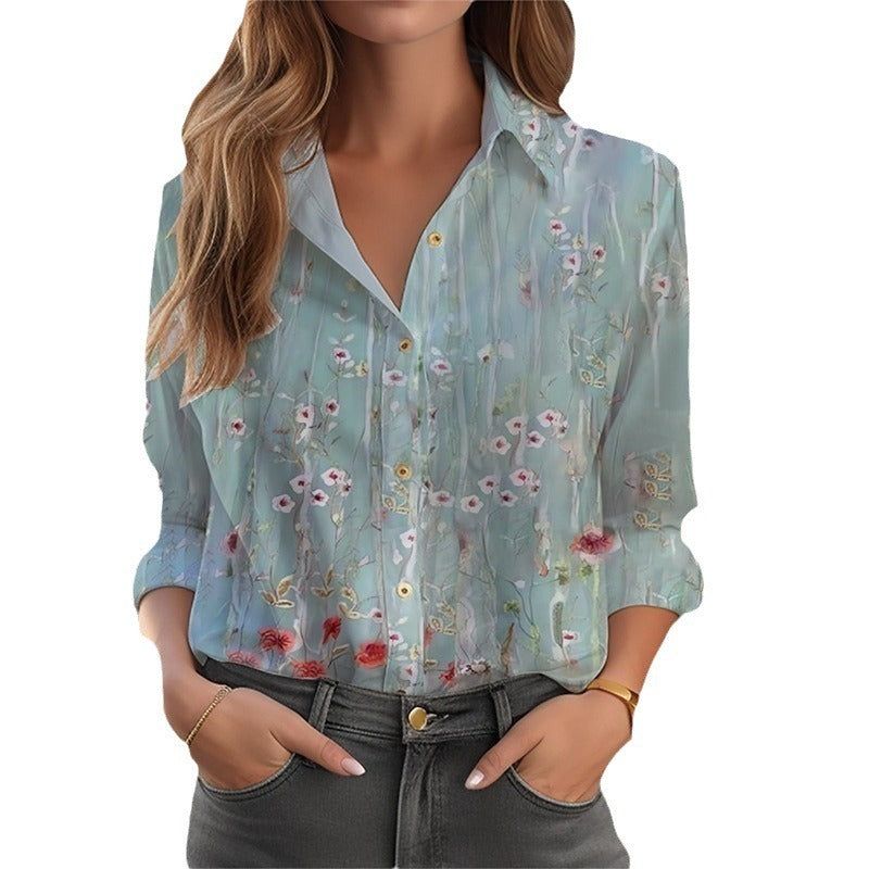 Elegante Damen Bluse mit Muster