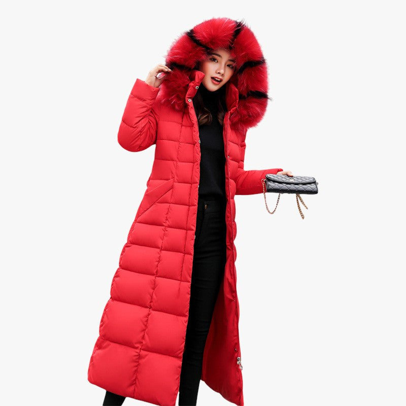 Damen Parka Winterjacke mit Kapuze | Lang