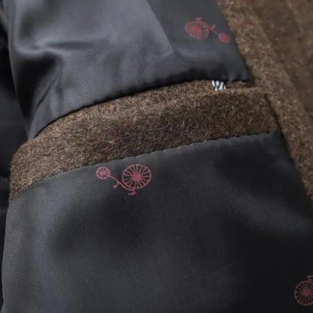 Herren Wintermantel mit Knöpfen und Stehkragen | Lang