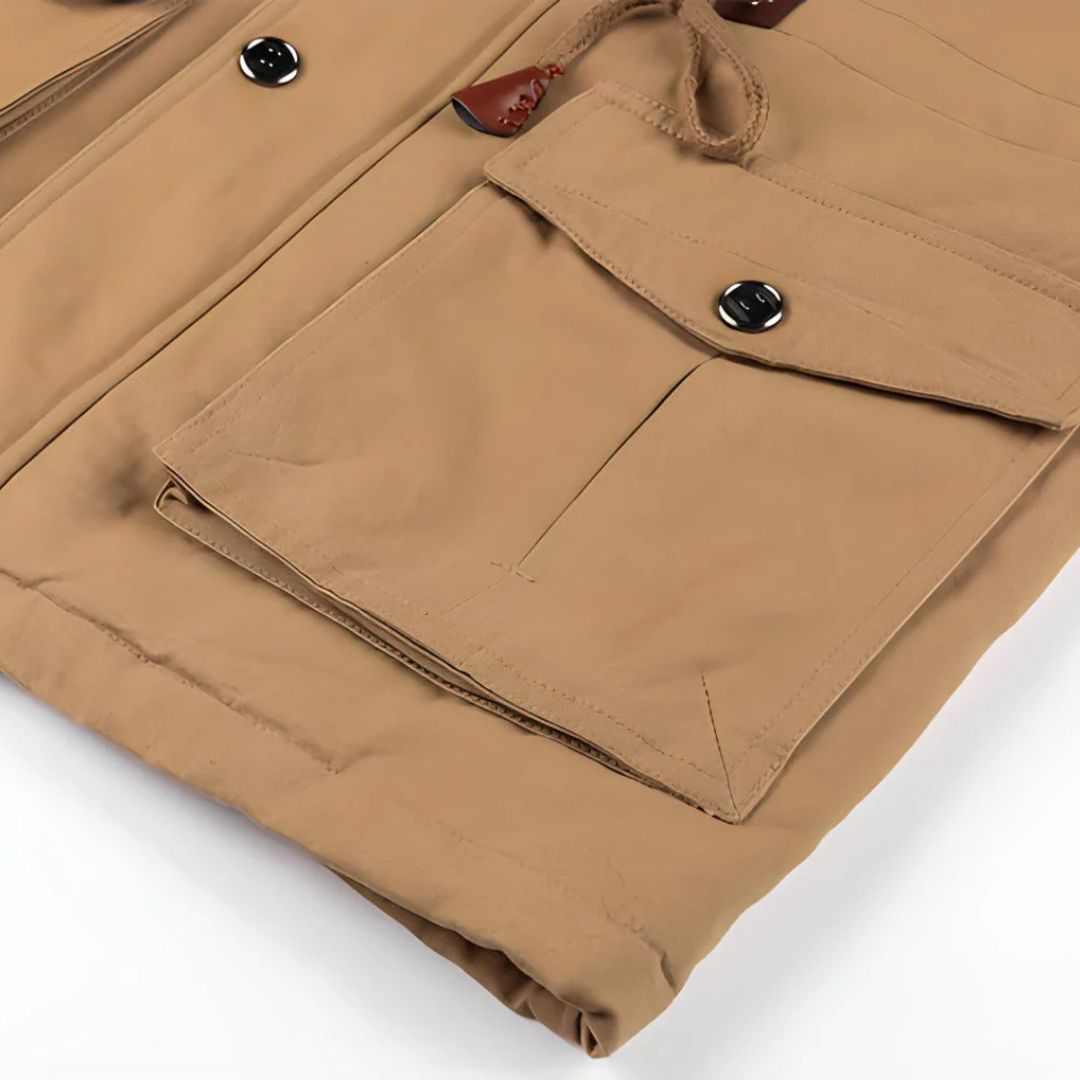 Herren Winterjacke mit Taschen und Reißverschluss | Kurz