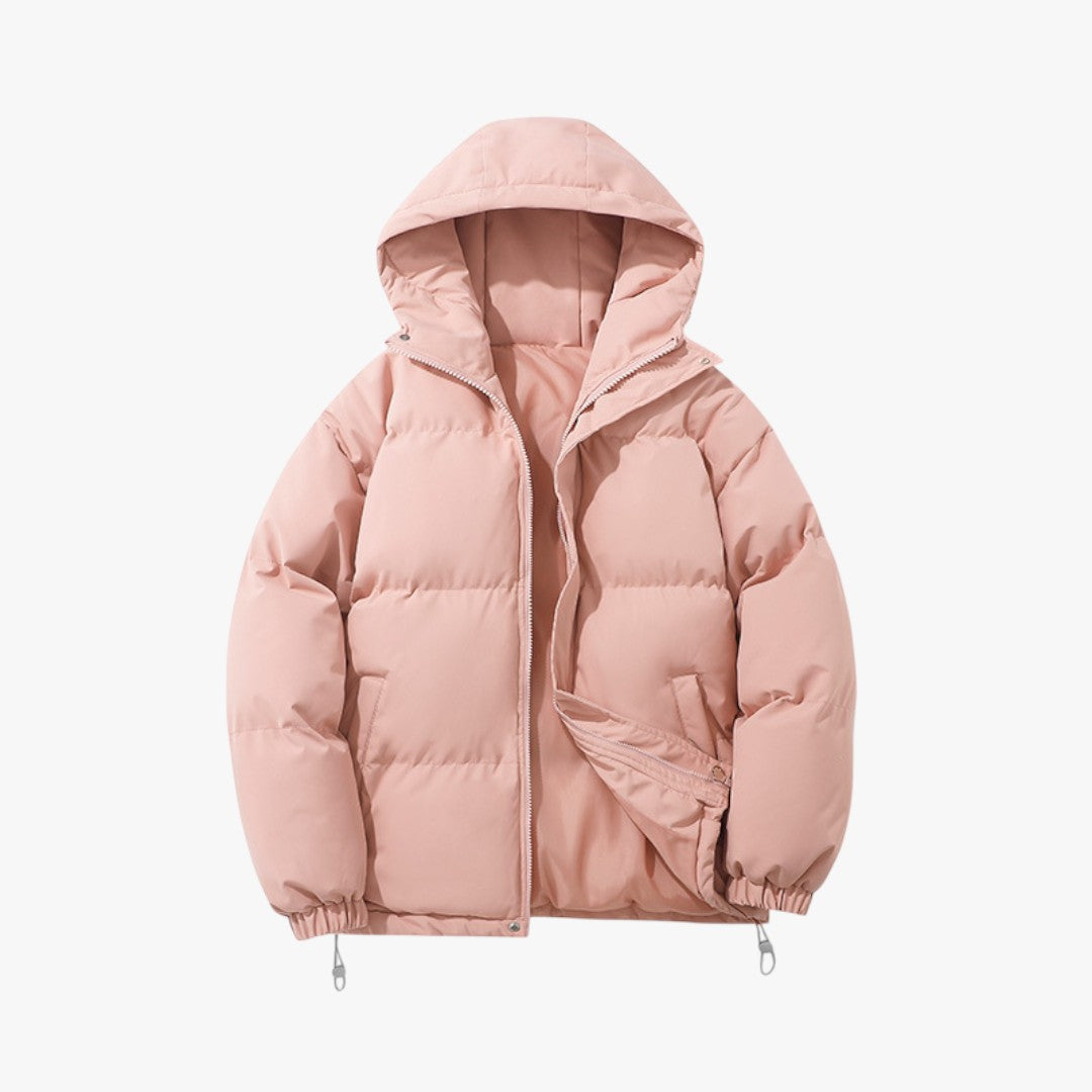Unisex Puffer Winterjacke mit Kapuze | Kurz