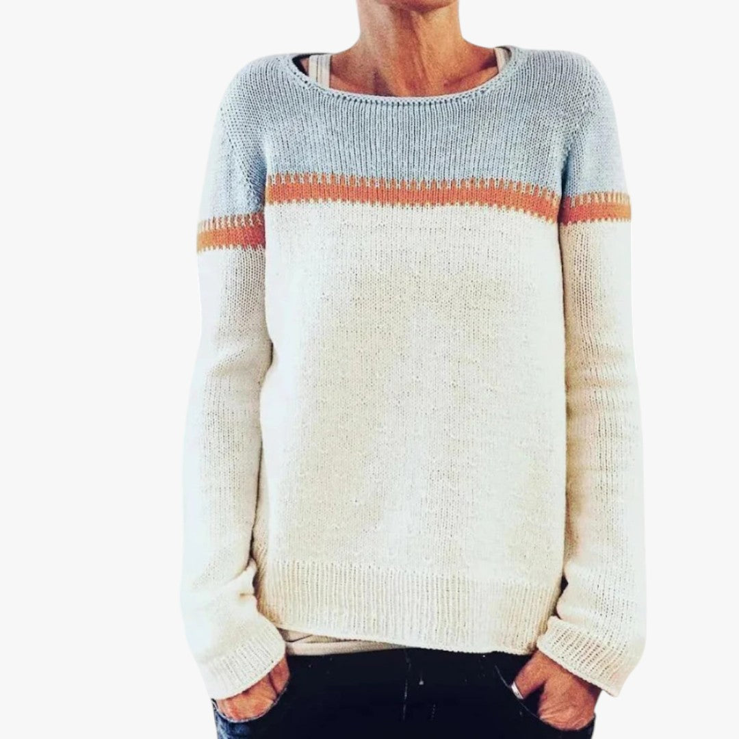 Damen warmer Norweger Winterpullover | Lockere Passform
