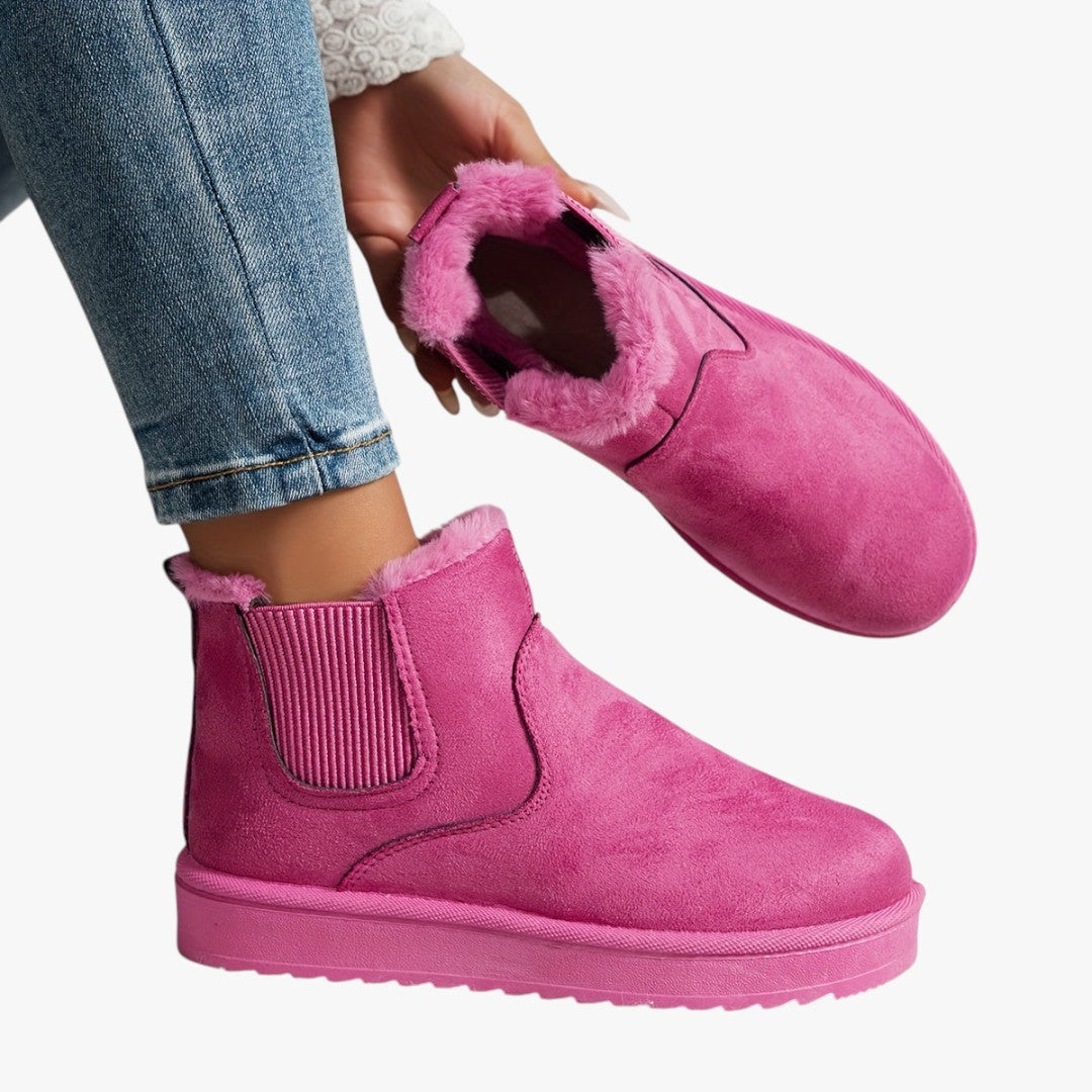 Damen Winterschuhe | Slip-On Stiefel Mit Elastischen Seitenteilen