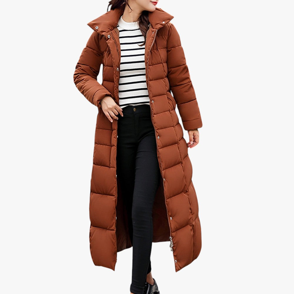 Damen Parka Winterjacke mit Kapuze | Lang
