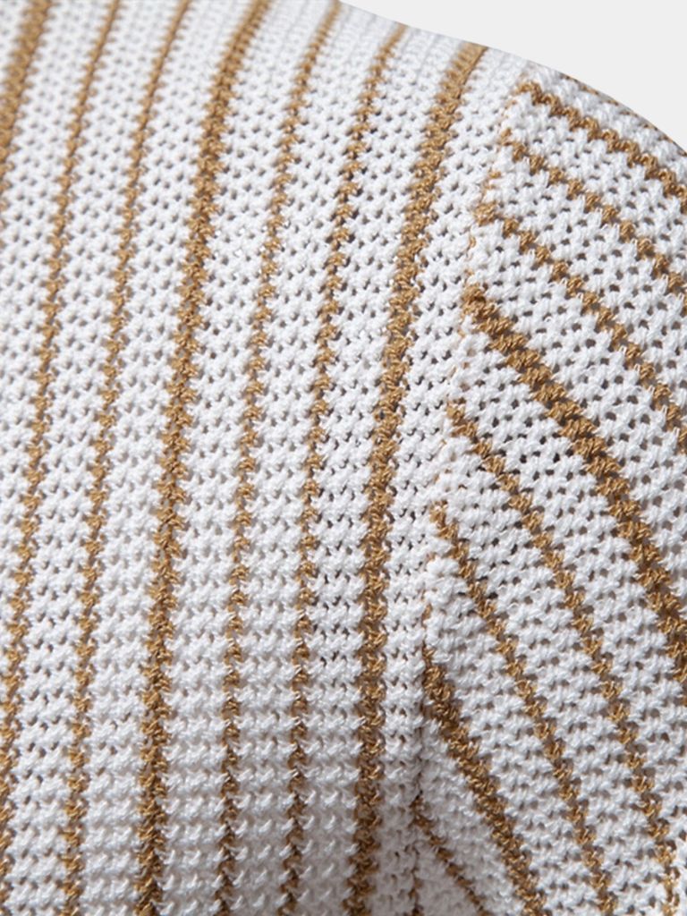 Herren Gestreiftes Strick-Polo-Shirt für stilbewusste | Hochwertig & Bequem