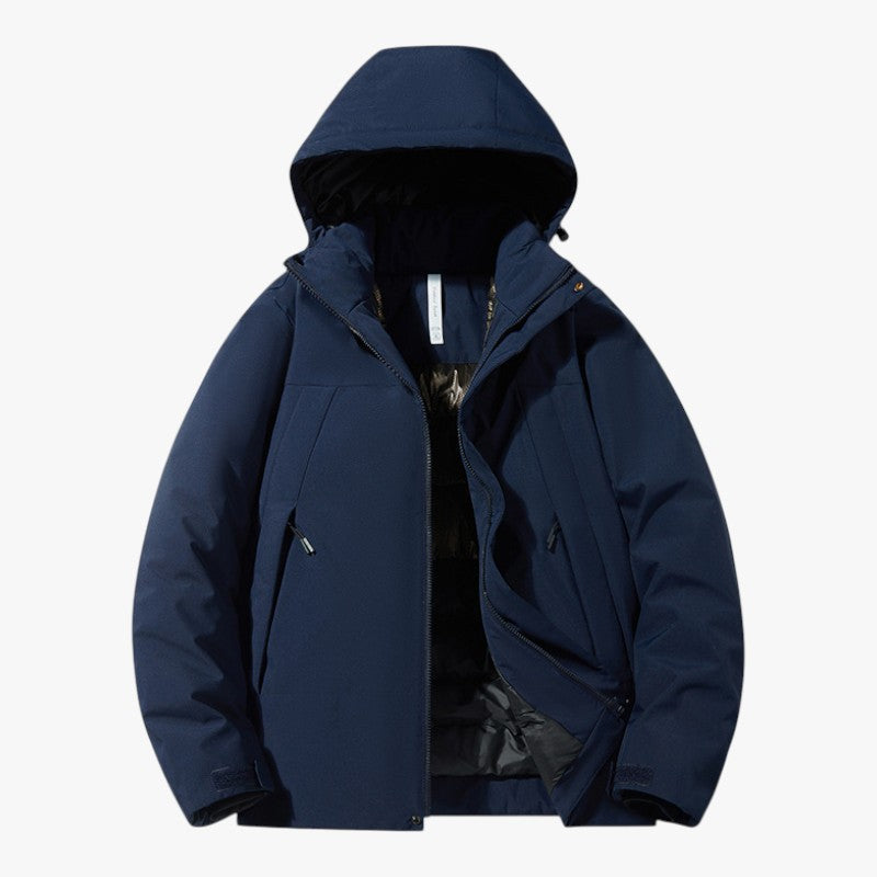 Unisex Skijacke mit Kapuze und Taschen | Reißverschluss