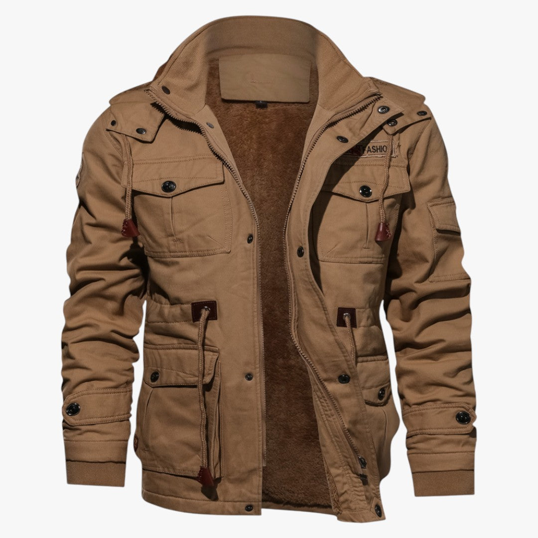 Herren Winterjacke mit Taschen und Reißverschluss | Kurz