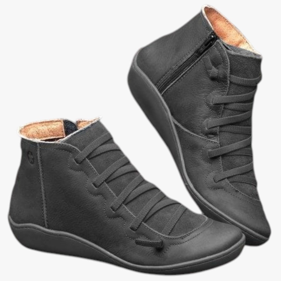Damen Winterstiefel mit seitlichem Reißverschluss | Hohe Winterschuhe