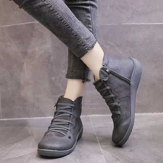 Damen Winterstiefel mit seitlichem Reißverschluss | Hohe Winterschuhe
