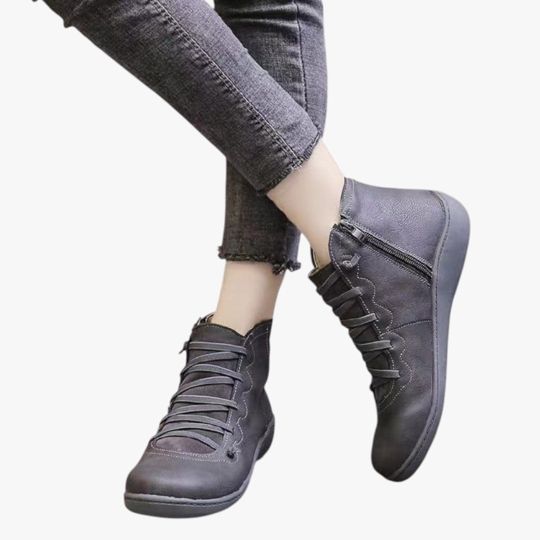 Damen Winterstiefel mit seitlichem Reißverschluss | Hohe Winterschuhe