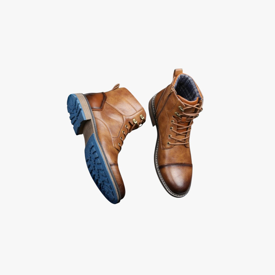 Herren Vintage Winterstiefel mit Reißverschluss | Schuhe Mit Schnürung