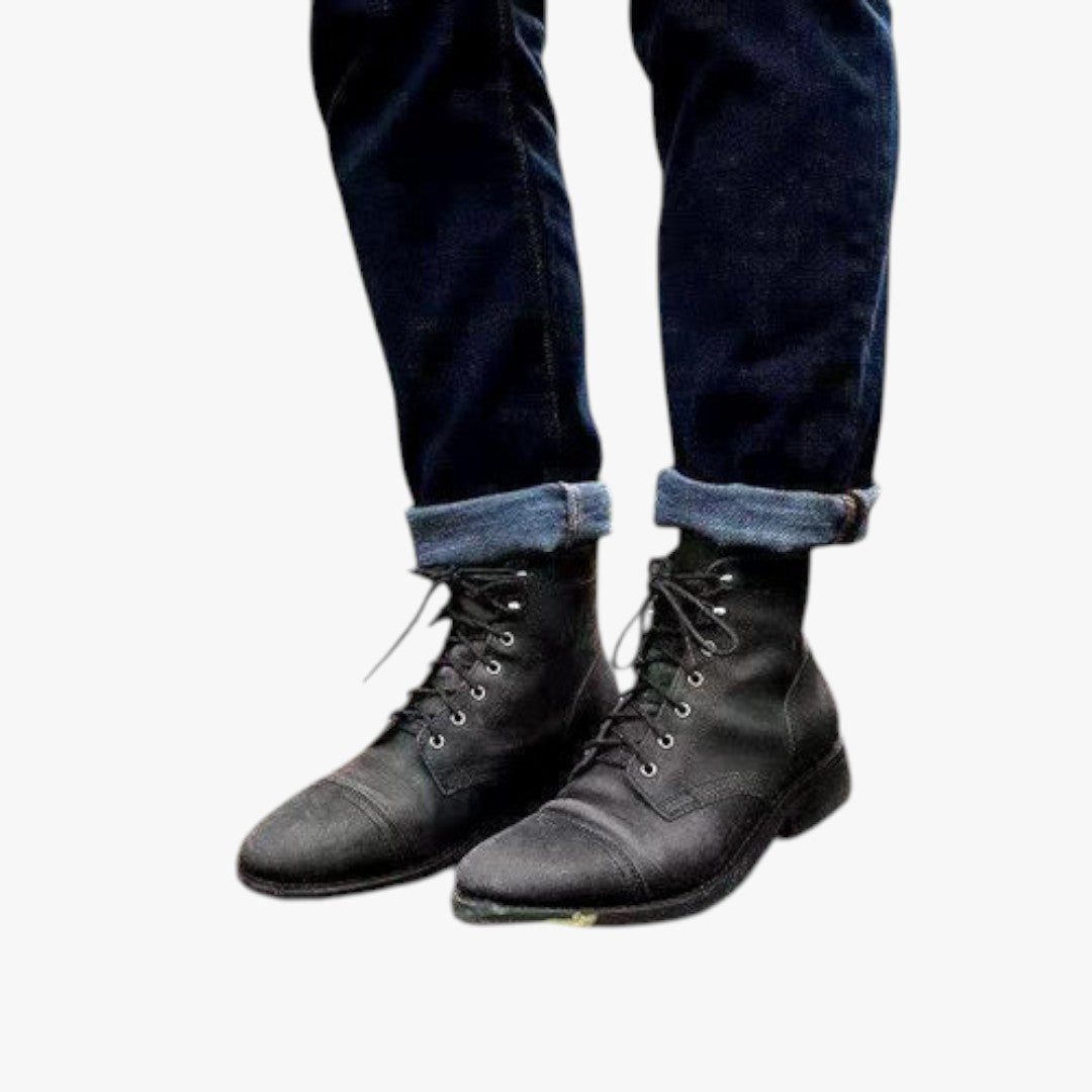 Hohe Herren Winterschuhe mit Schnürsenkeln
