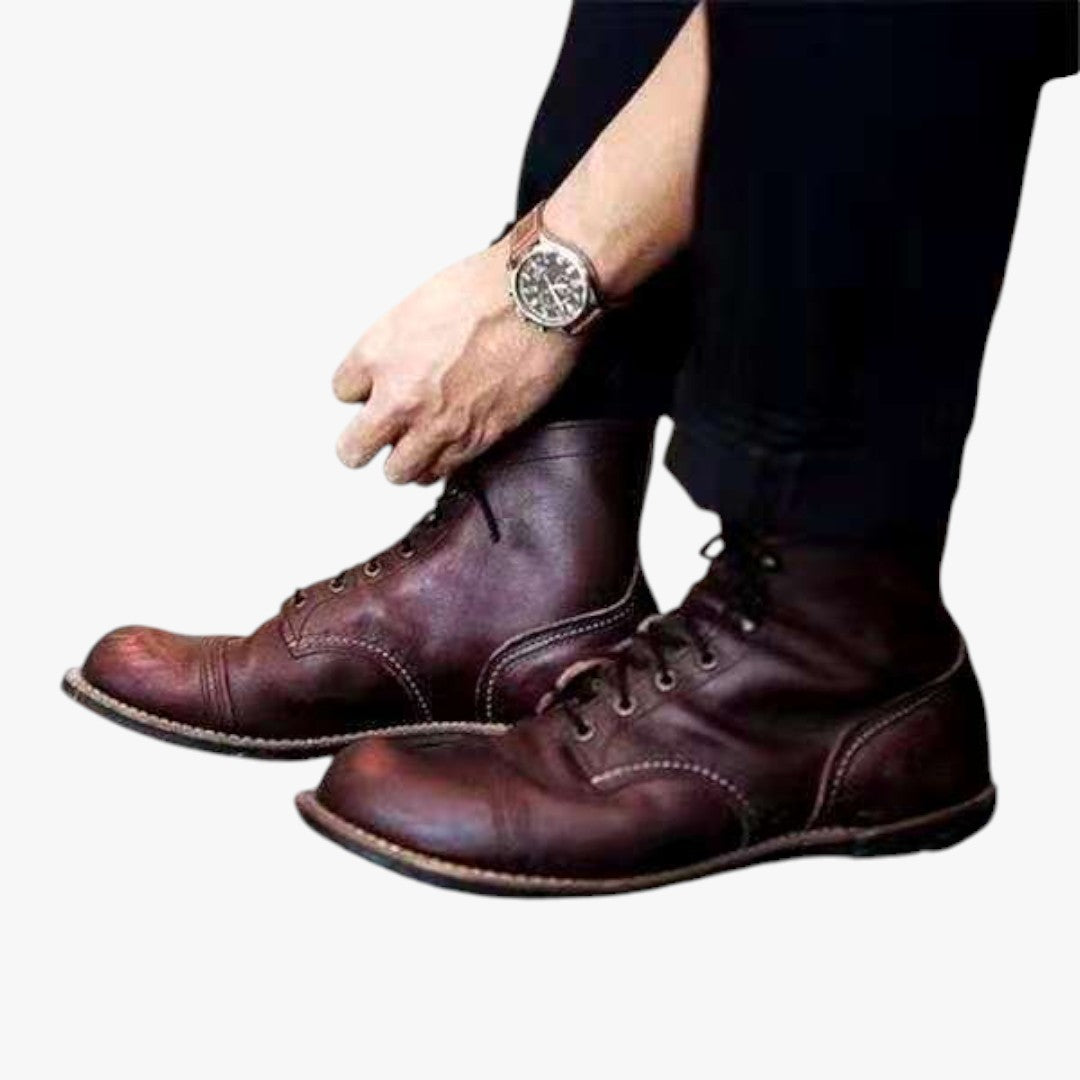 Hohe Herren Winterschuhe mit Schnürsenkeln
