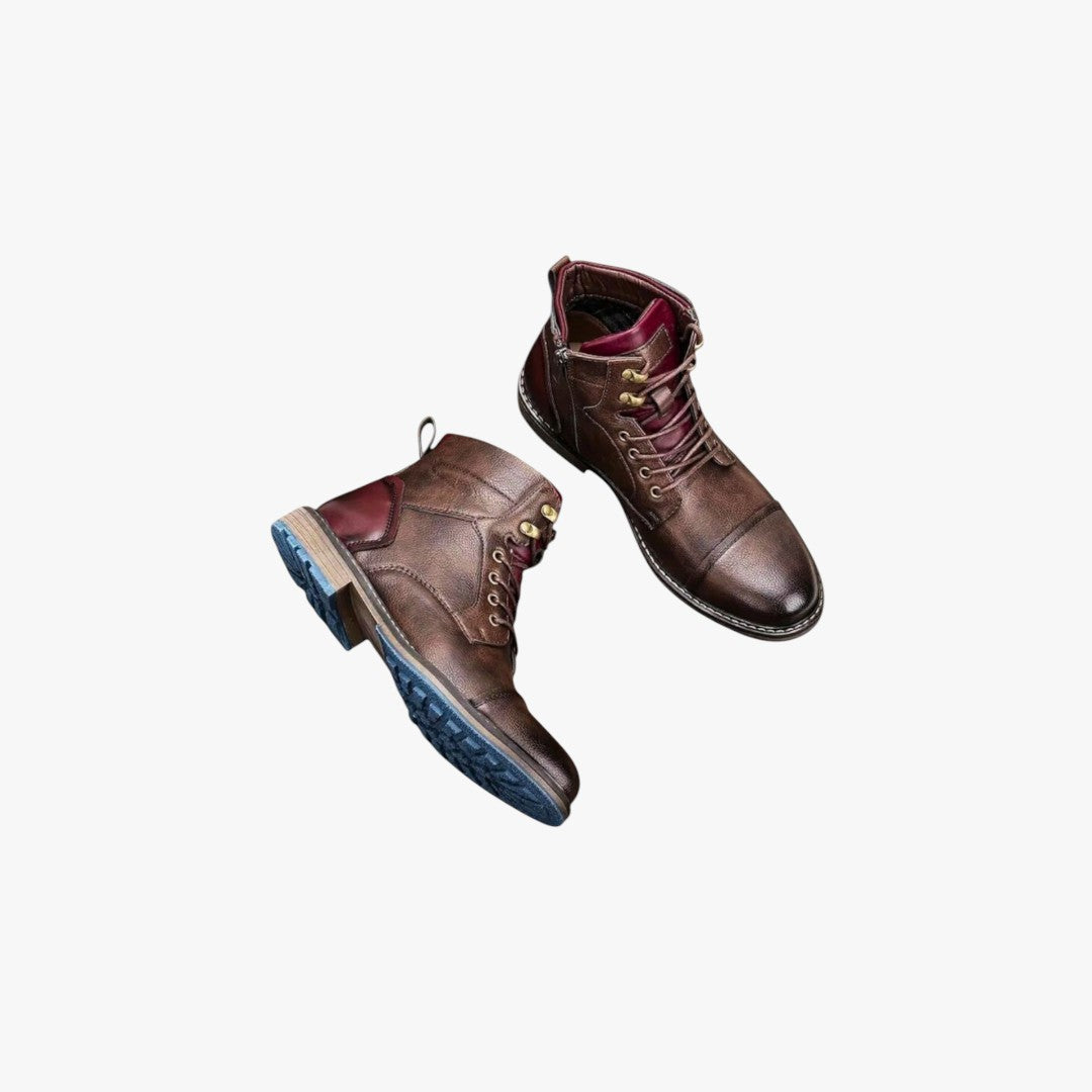 Herren Vintage Winterstiefel mit Reißverschluss | Schuhe Mit Schnürung