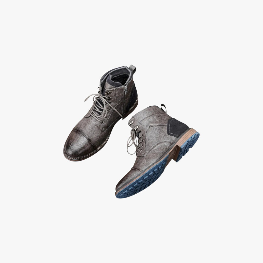 Herren Vintage Winterstiefel mit Reißverschluss | Schuhe Mit Schnürung