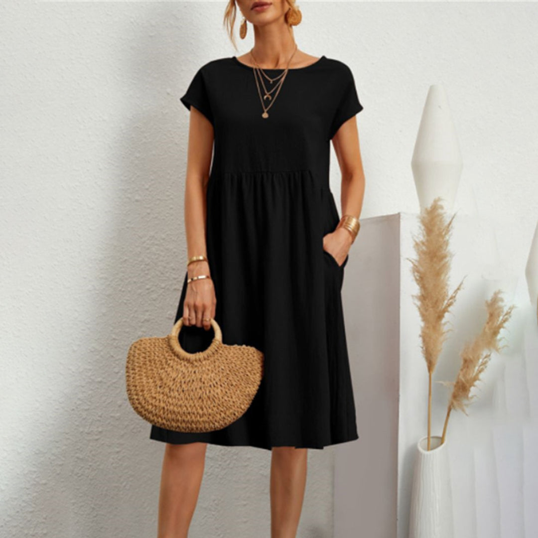 Variant image for Elegantes Damenkleid Blau für Sommer – Ideal für verschiedene Anlässe, Hochwertiges Polyester, Bequeme Passform-36