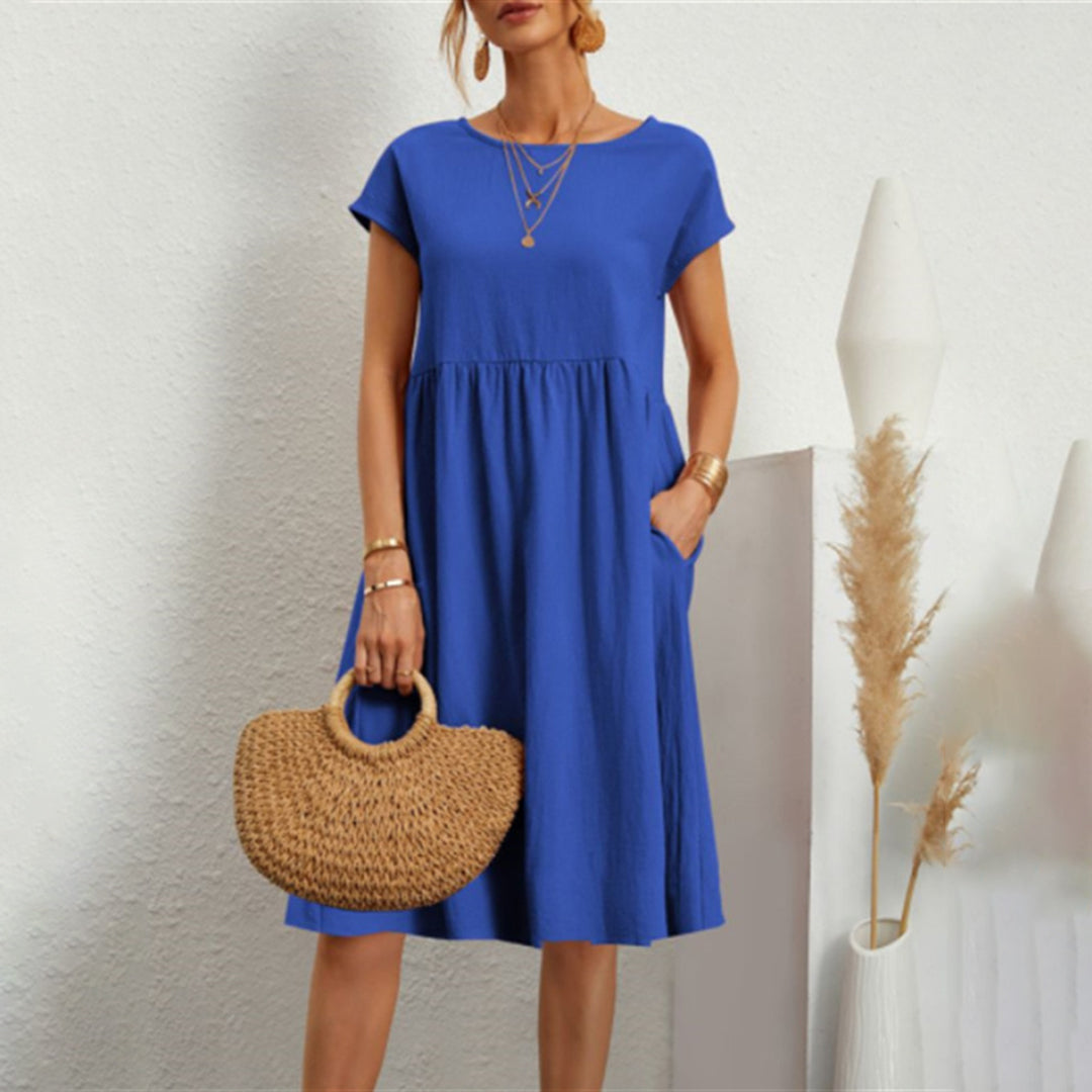 Variant image for Elegantes Damenkleid Blau für Sommer – Ideal für verschiedene Anlässe, Hochwertiges Polyester, Bequeme Passform-46