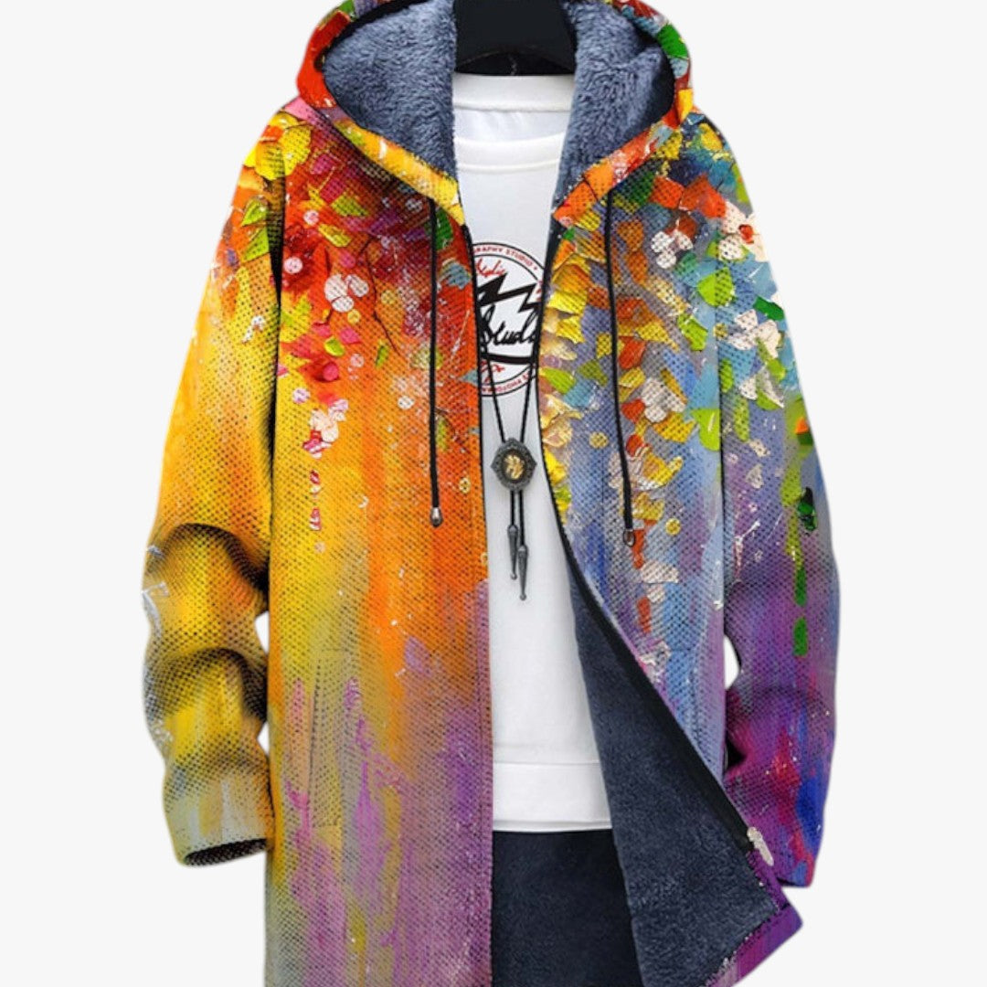 Damen gefütterte Strickjacke mit Blockmuster