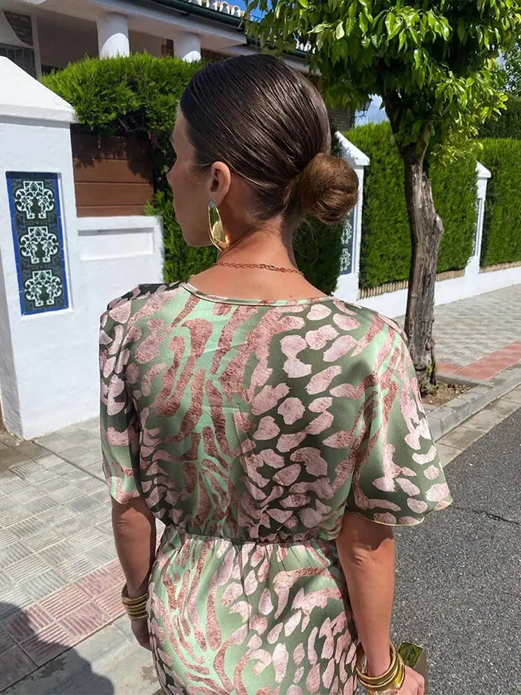 Elegantes Damenkleid Cosima V-Ausschnitt für Hochzeitsgäste-4