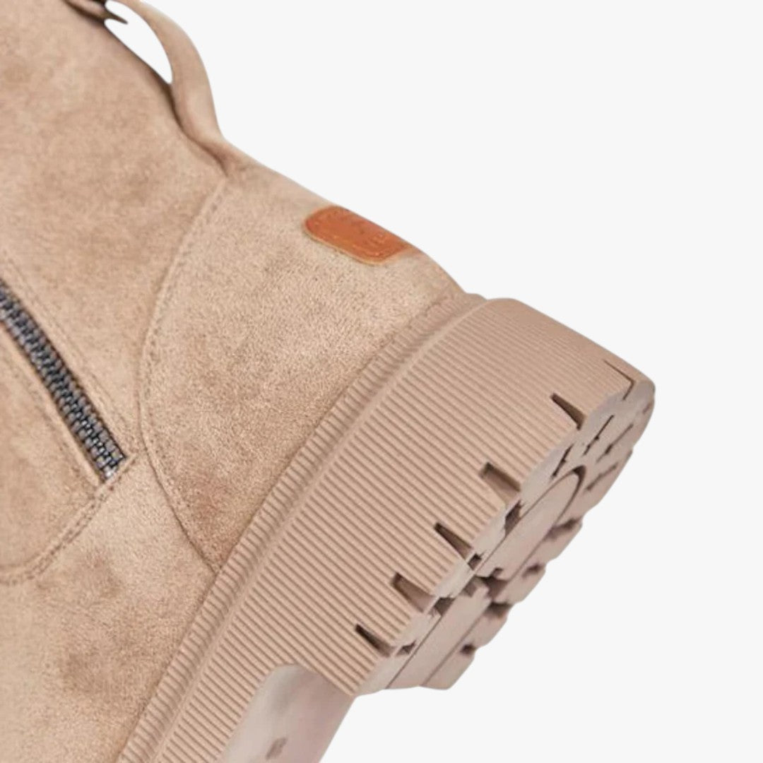 Damen Winterschuhe | Stiefel Mit Elastischen Reißverschluss