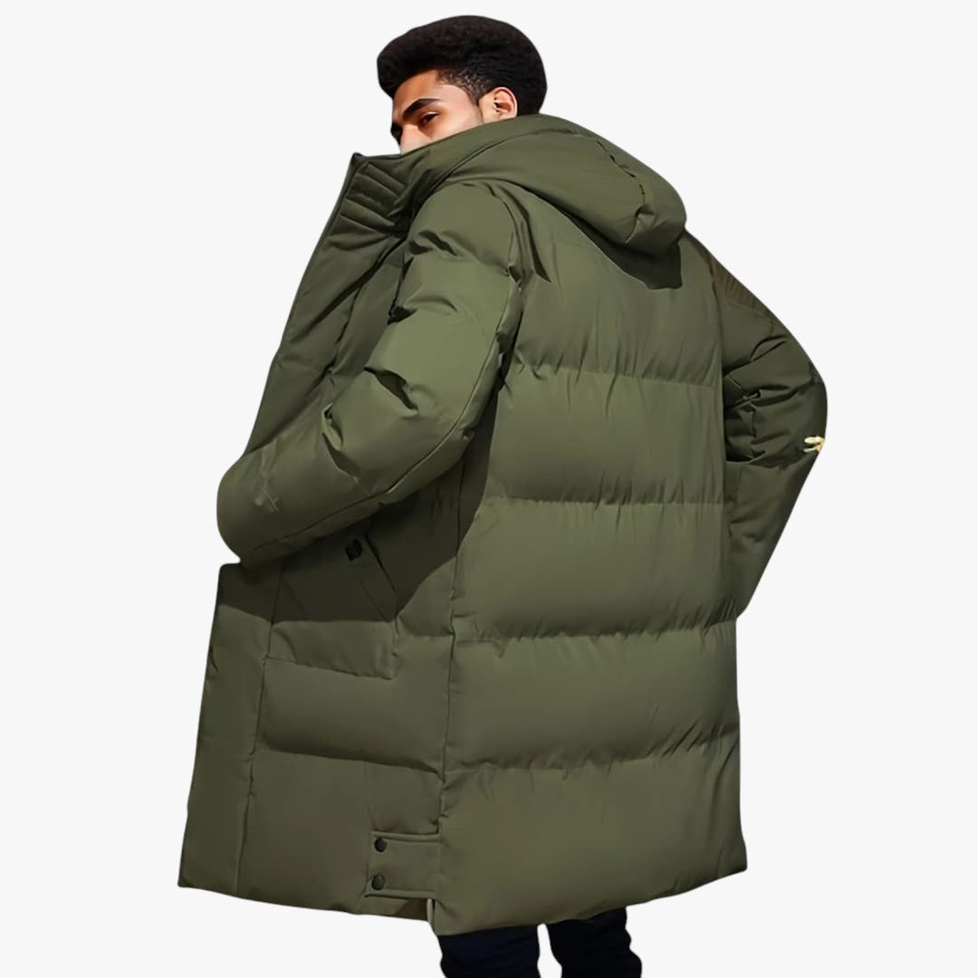Herren Parka Winterjacke mit verstellbarer Kapuze | Lang