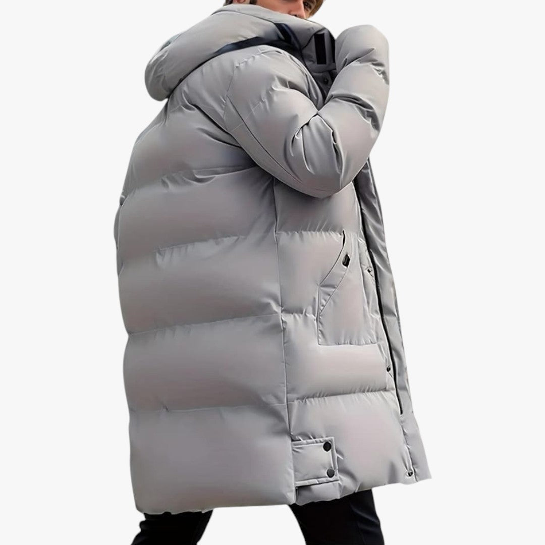 Herren Parka Winterjacke mit verstellbarer Kapuze | Lang