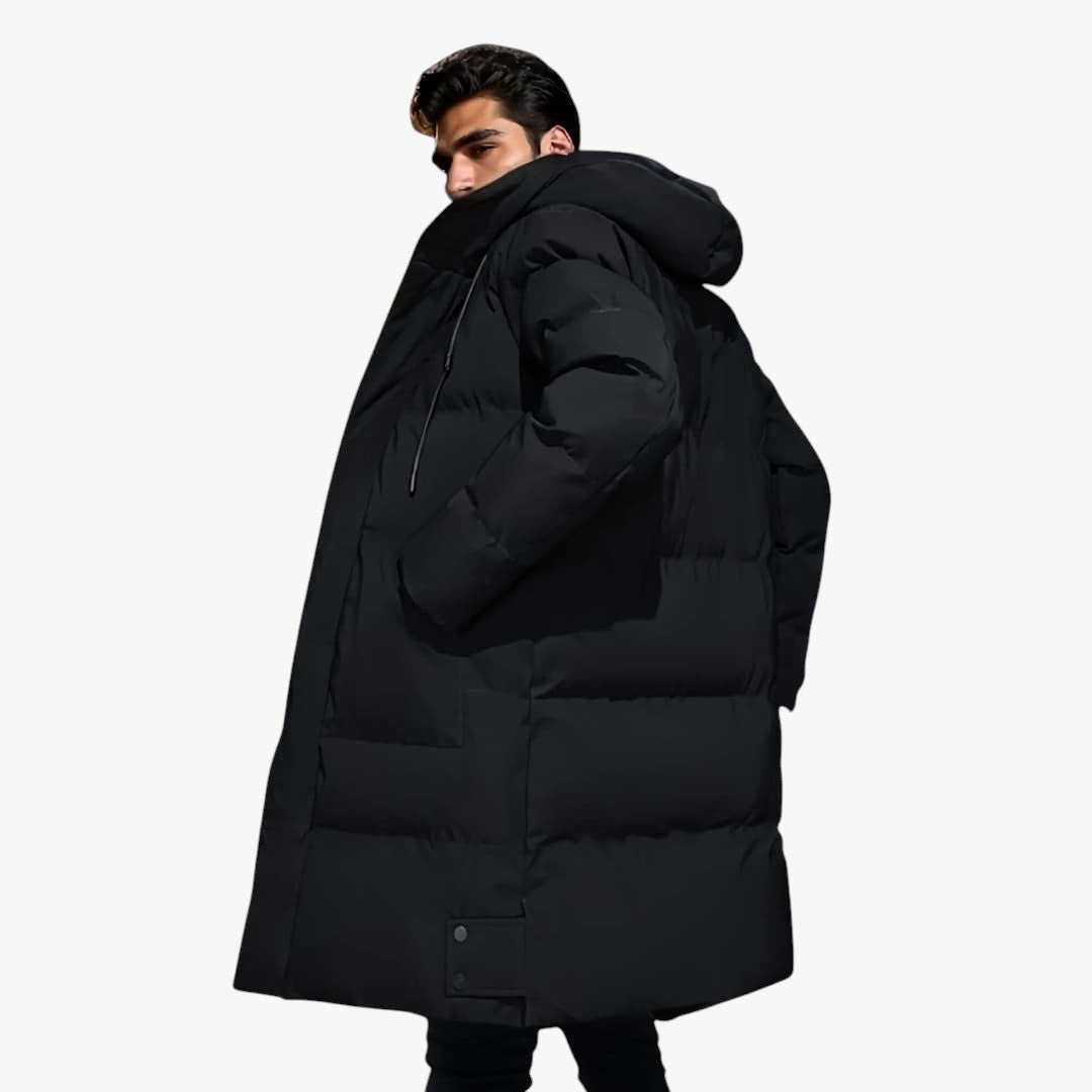 Herren Parka Winterjacke mit verstellbarer Kapuze | Lang