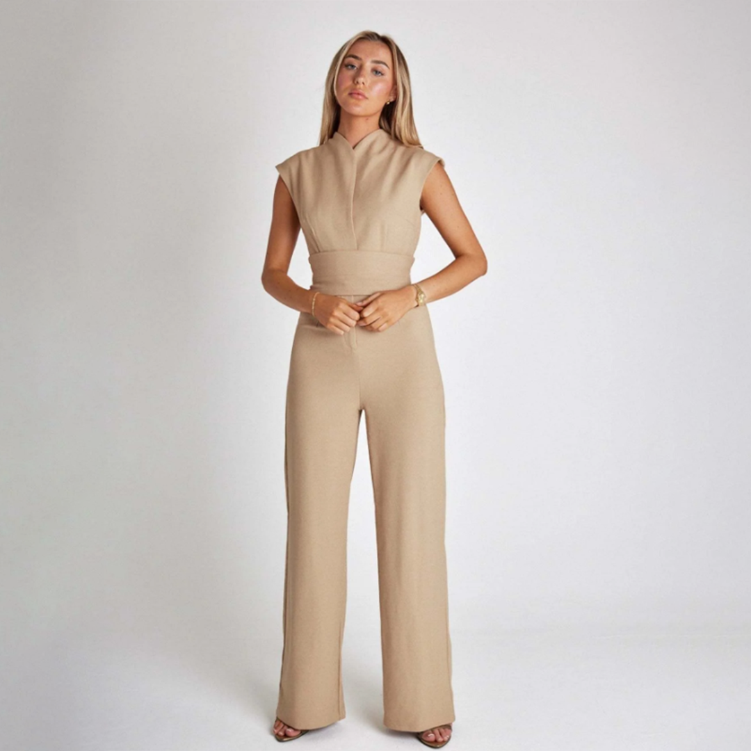 Variant image for Damen Jumpsuit Schwarz mit Weiten Beinen – Ärmelloser Overall für Damen, Bequemer Stoff, Figurbetonende Passform-11