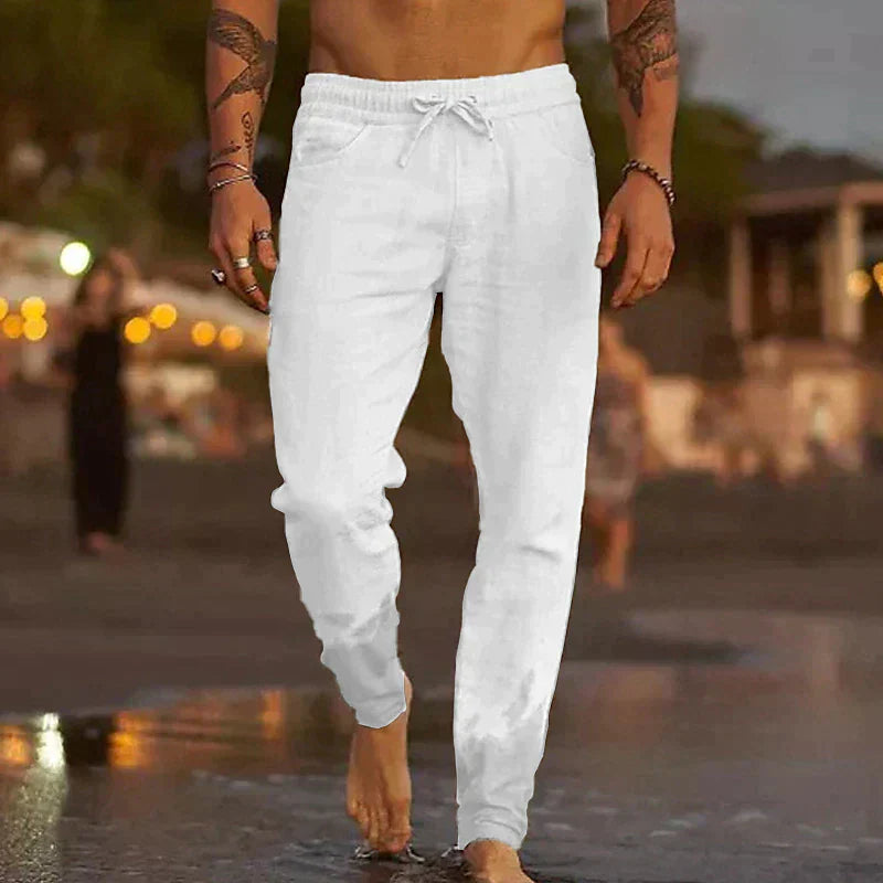 Herren Leichte Sommer Hose | Leinen Strand