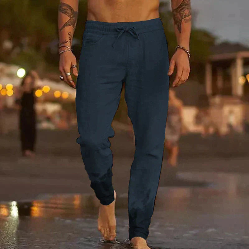 Herren Leichte Sommer Hose | Leinen Strand
