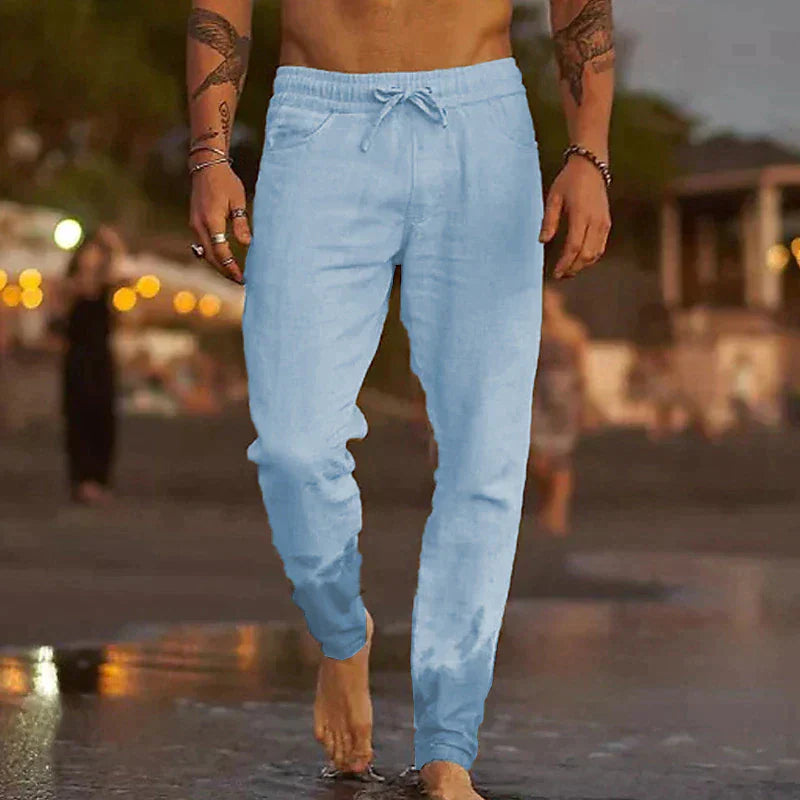 Herren Leichte Sommer Hose | Leinen Strand