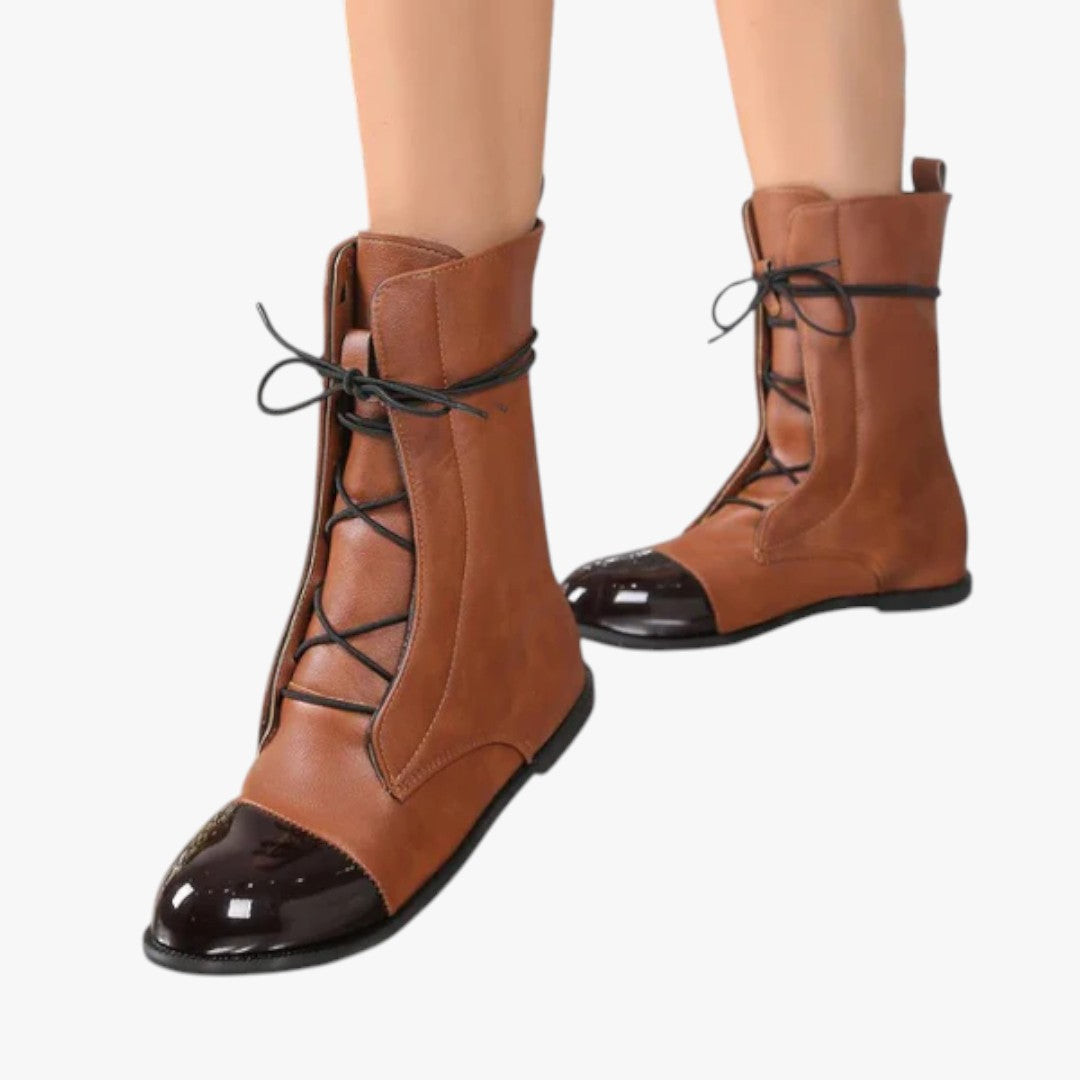 Hohe Damen-Winterstiefel mit Schnürung