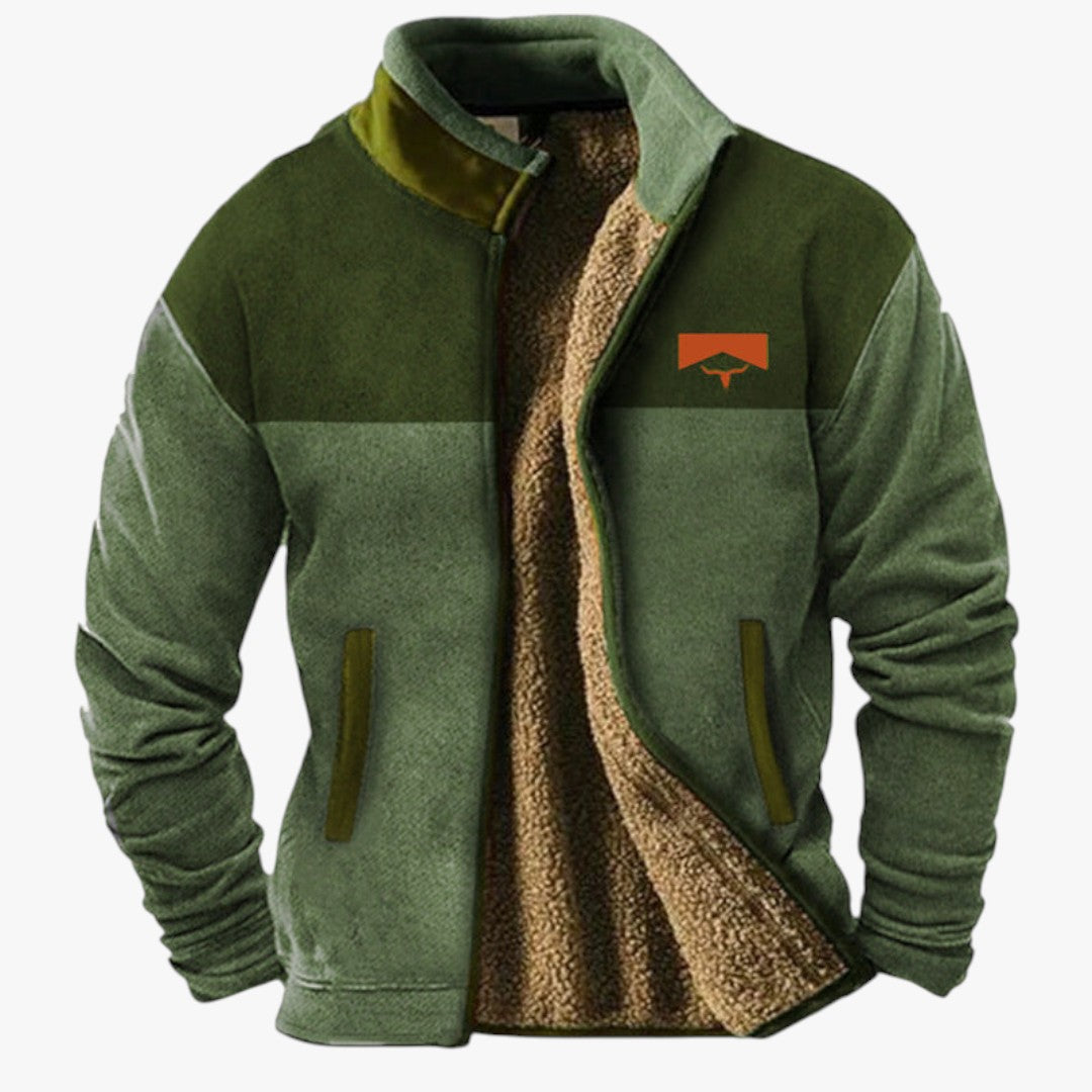 Gefütterte Winter Fleecejacke für Herren