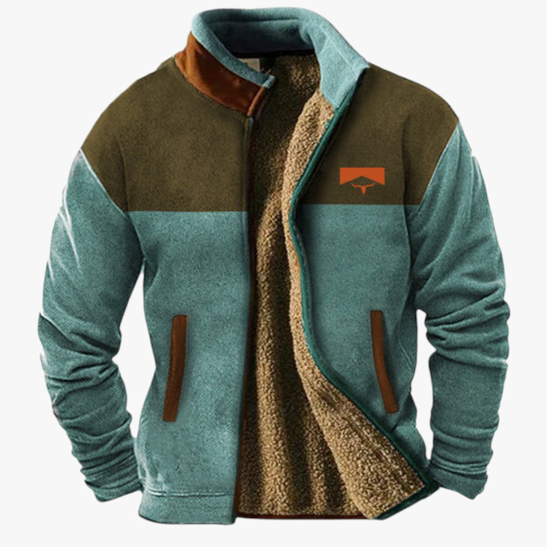 Gefütterte Winter Fleecejacke für Herren