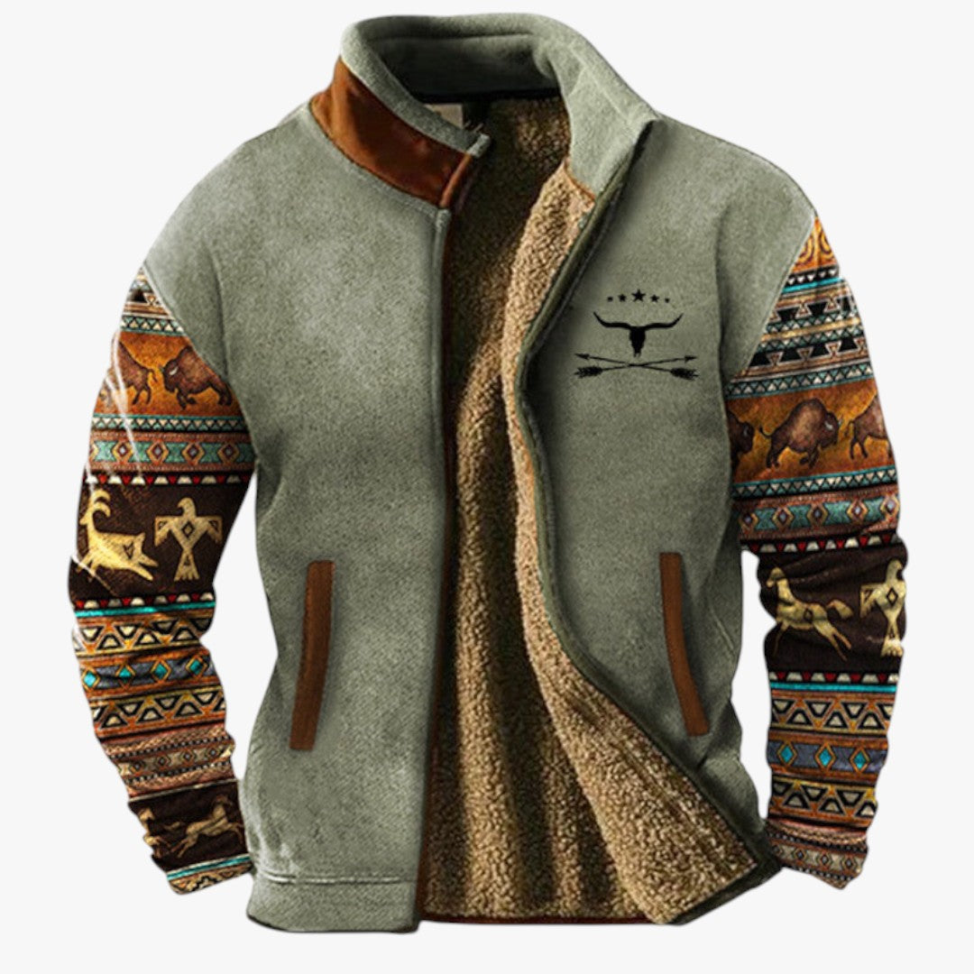 Gefütterte Winter Fleecejacke für Herren