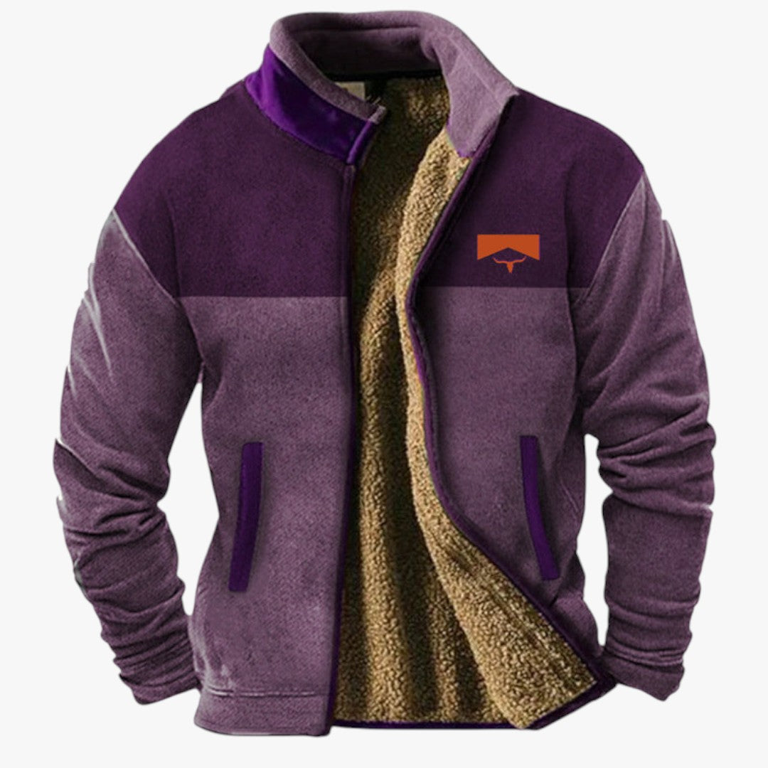 Gefütterte Winter Fleecejacke für Herren