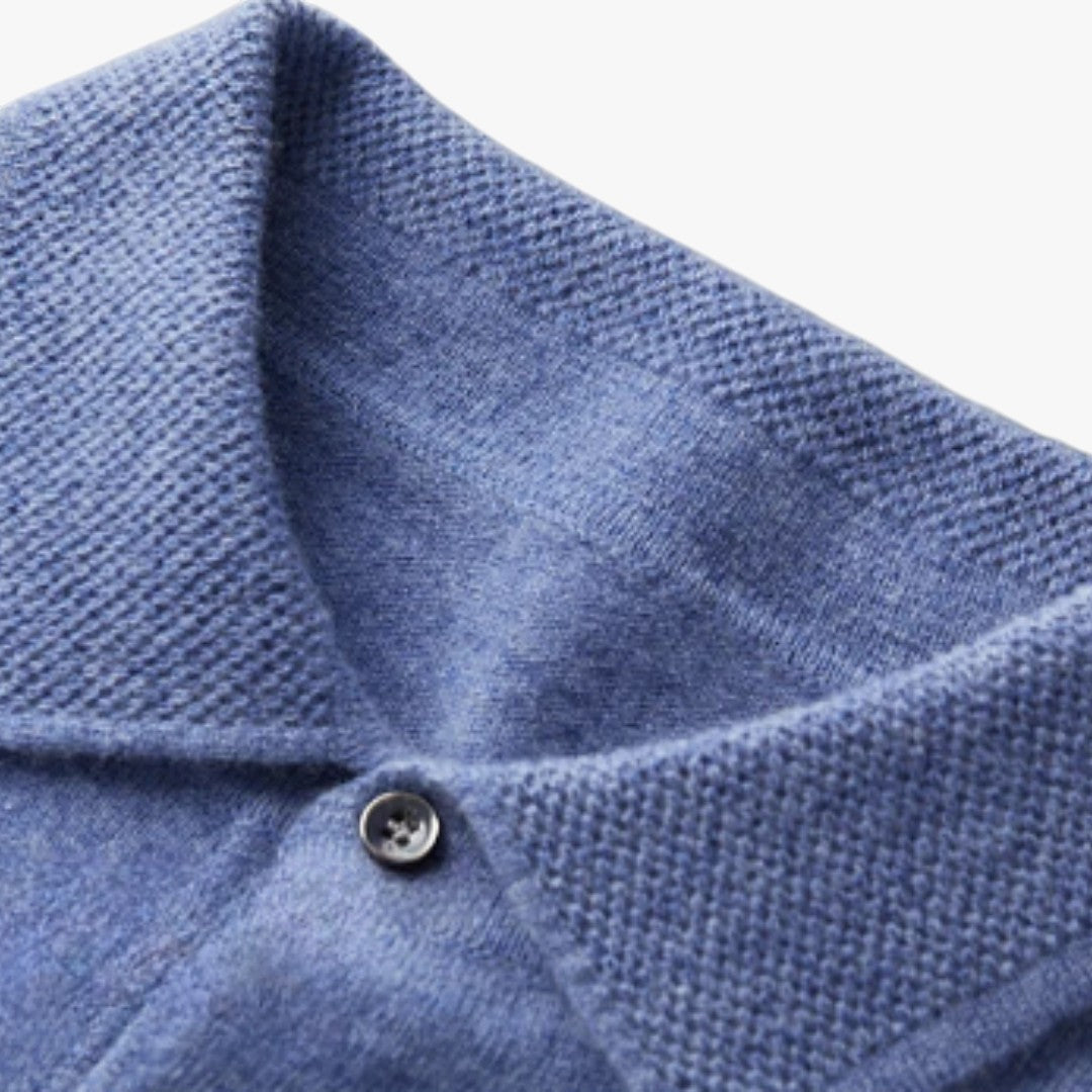 Herren Winter Polopullover mit Kragen