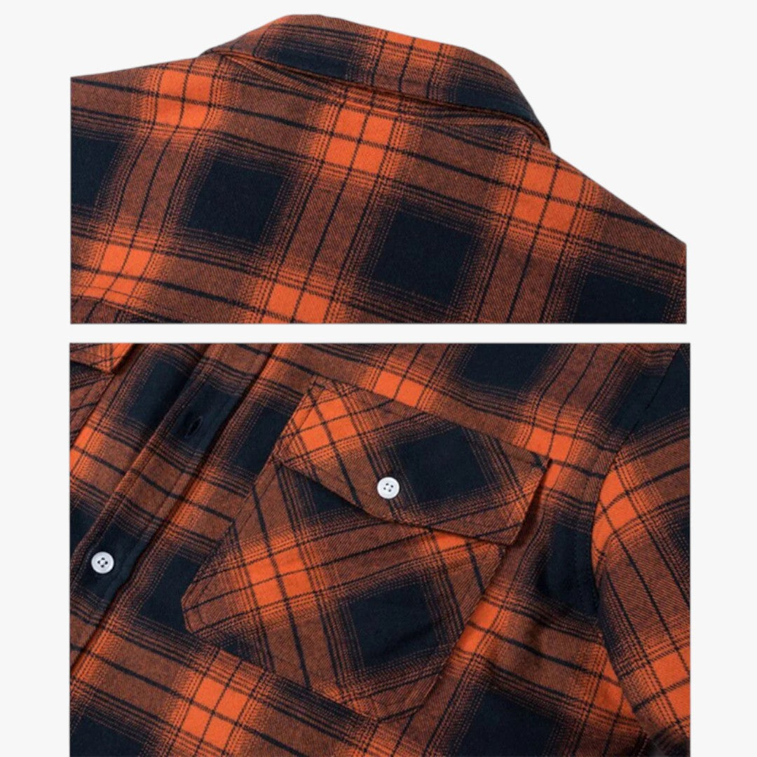 Gefütterte Herrenjacke mit Rautenmuster und Druckknöpfen