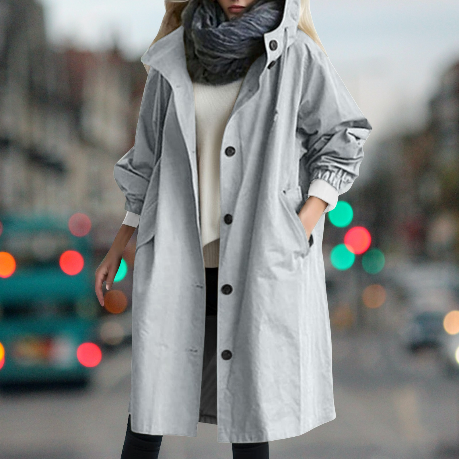 Damen lässiger Trenchcoat | Übergangsjacke